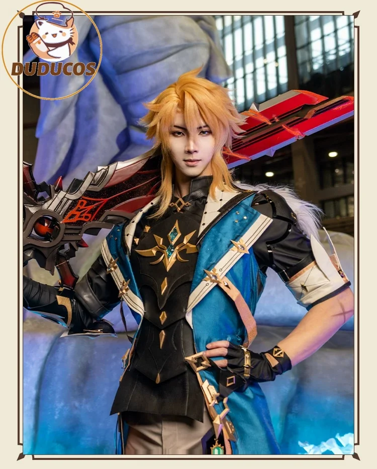 IN STOCK Varka Cosplay Costume Game Genshin Impact【XS-3XL】DUDU-SSR Men Suit Armor Varka Mondstadt Cosplay Costume Plus Size view 3