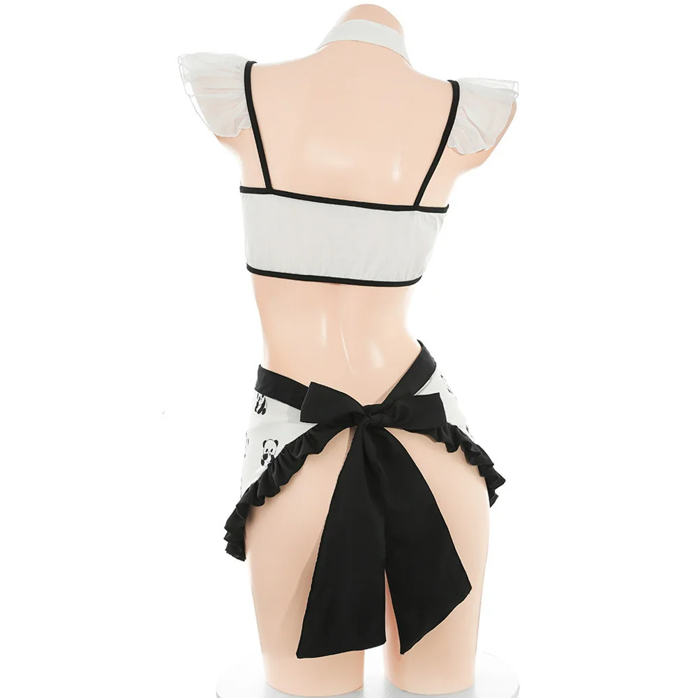 XXOO, nuevo, erótico, Sexy, Panda chino, uniforme de sirvienta de cocina, trajes Hanfu, disfraz de Cosplay