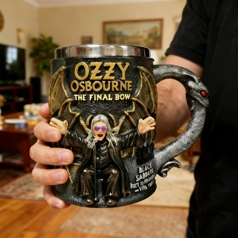 

Creative Character Performance Resin Stainless Steel Mug,Personalized Water Cup, Wine Cup Gift, Home Decoration Tea Cup Ornament