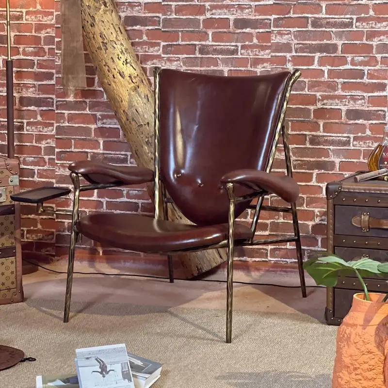 

Medieval Chieftain Chair Classic Designer Leisure Chair Tea Space Single Sofa