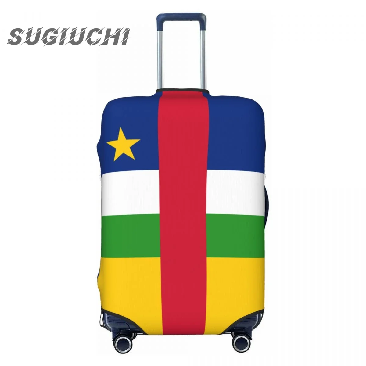 Zentral afrikanische Republik Flagge Gepäck abdeckung Koffer Reise zubehör gedruckt elastische Staubs chutz Tasche Trolley Fall Schutz