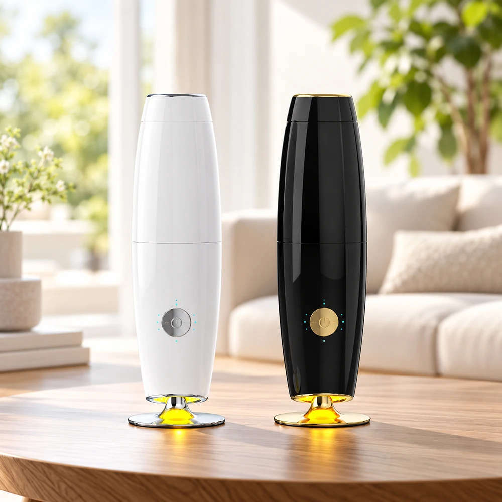TEABLUM Waterless Aroma Diffuser Bluetooth APP Control Rechargeable Essential Oil Diffuser 50ML 200m3 Ambient Light Home Hotel