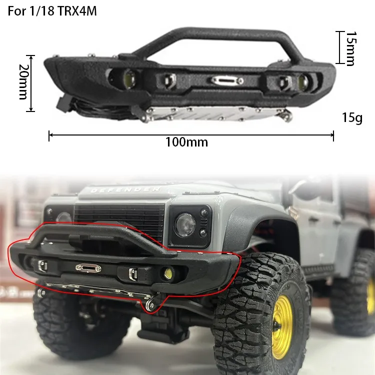 

Для Traxxas Trx4m 1/18 Defender Rc автомобильная обновленная часть зеркала заднего вида бампер крыло абажур выхлопная труба шасси оконная сетка