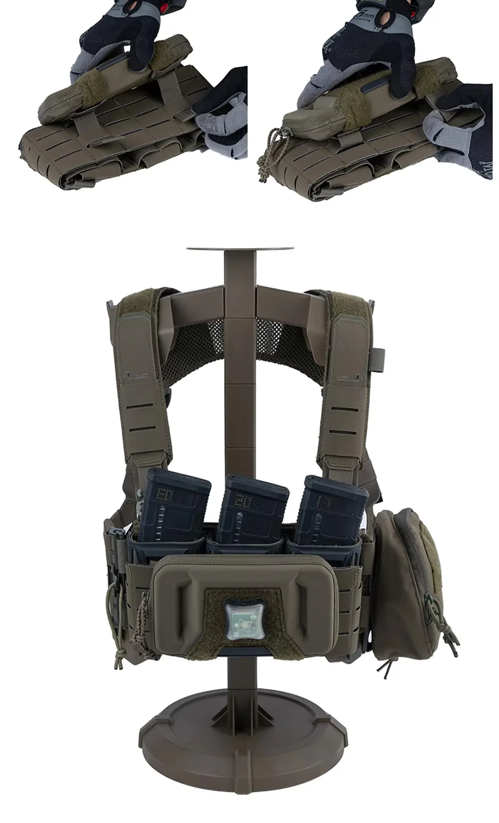 K Type EUD Tactical MOLLE Phone Holder Universal Smartphone Case for Vest Mount Outdoor Storage Pouch