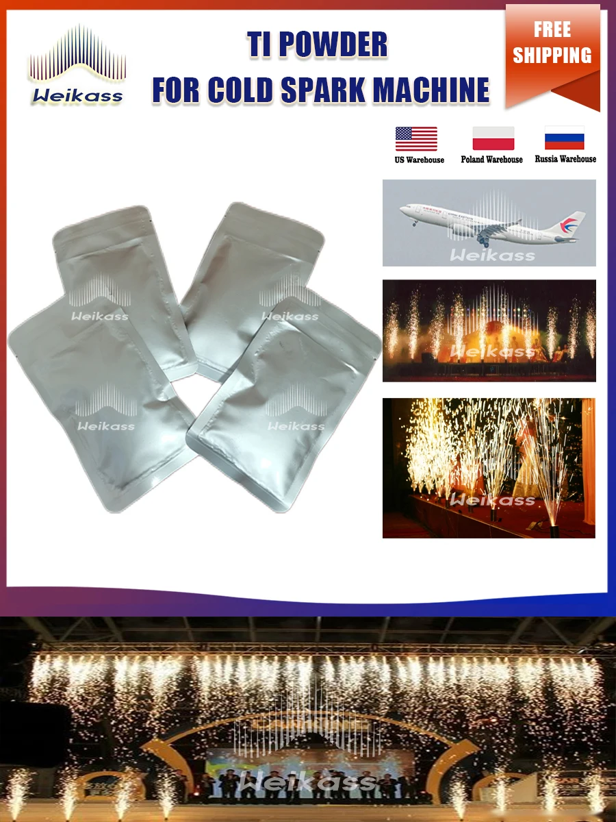 Weikass 1-100 Zak Ti Poeder Koude Spark 200g Voor Bruiloft Party Machine Indoor Outdoor Dust MSDS Certificatie Stage Lichte Partij - afbeelding 2
