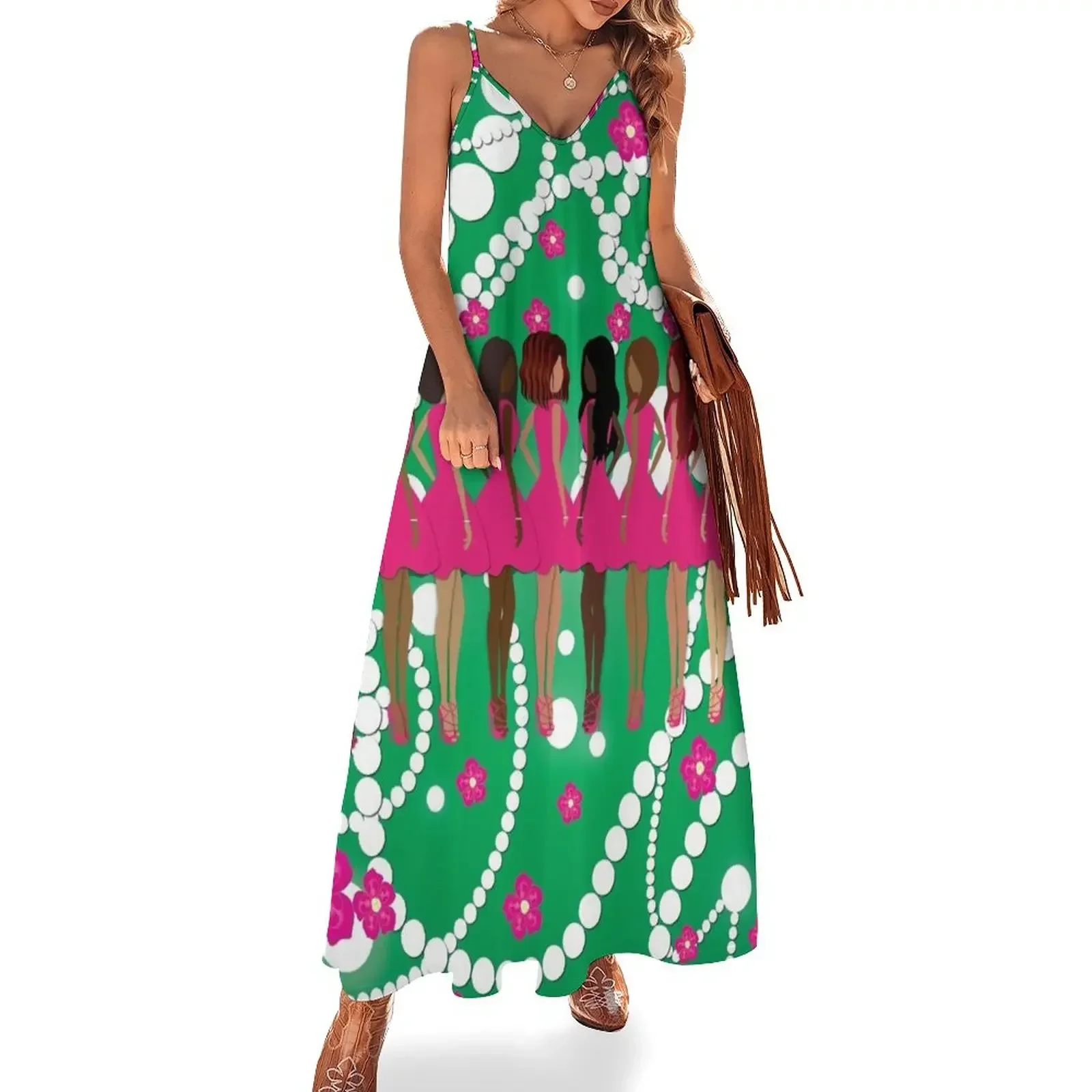 

AKA in Petals and Pearls Sleeveless Dress evening dress luxury woman evening dress dresses for woman 2024 for women