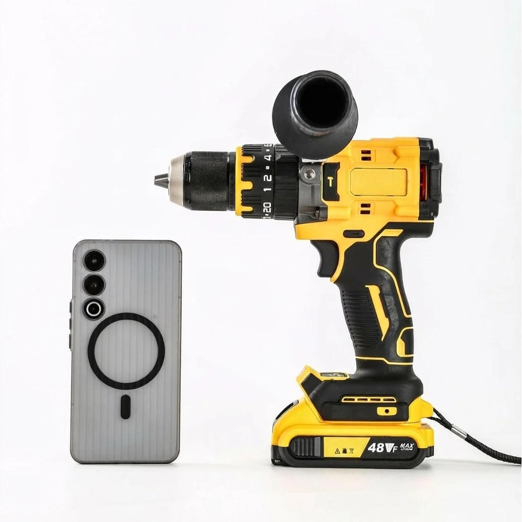 13mm Lithium Electric Drill 21V High-power Impact Drill Reversible Multi-speed Adjustment Fast Drilling