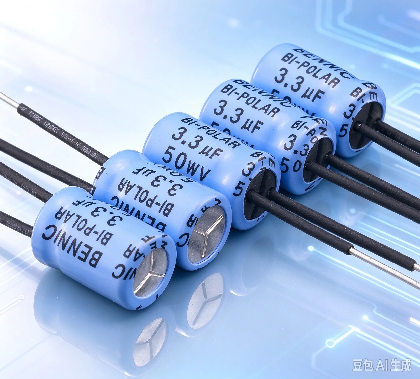 10pcs  for BENNIC Non‑Polar Crossover Hi‑Fi Electrolytic Capacitor 50V 3.3UF