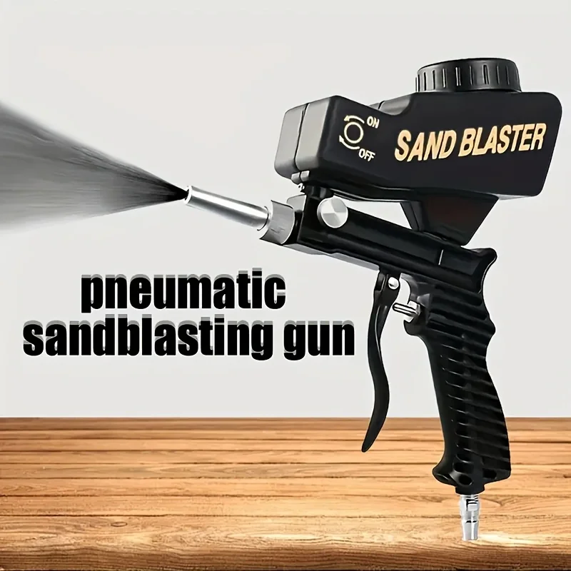 Anti-Slip Handheld Sandblaster - Ideal for DIY Projects, Home Repairs & Outdoor Use, Works with Air Compressor to Remove Rust/Oi