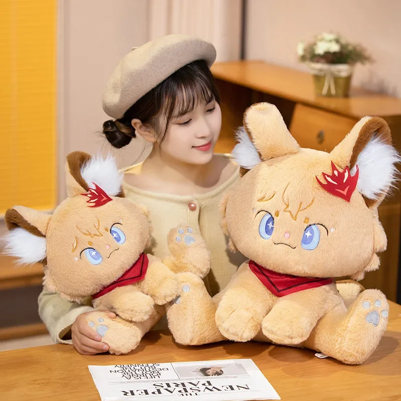 32cm Genshin Impact Cat Doll Scattered Soldiers Cat Pillow Mandrill Pillow Game Surrounding Doll Kids Toys Sleeping Pillow Gifts