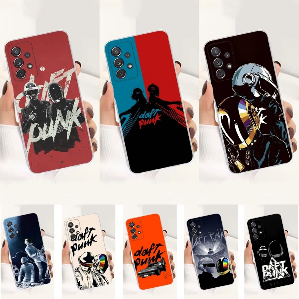 France Band D-Daft P-Punk Phone Case For Samsung S30,S23,S21,S22,S20,Ultra,FE,Lite, S10,S9,S8,PIus,Transparent, Silicone Case