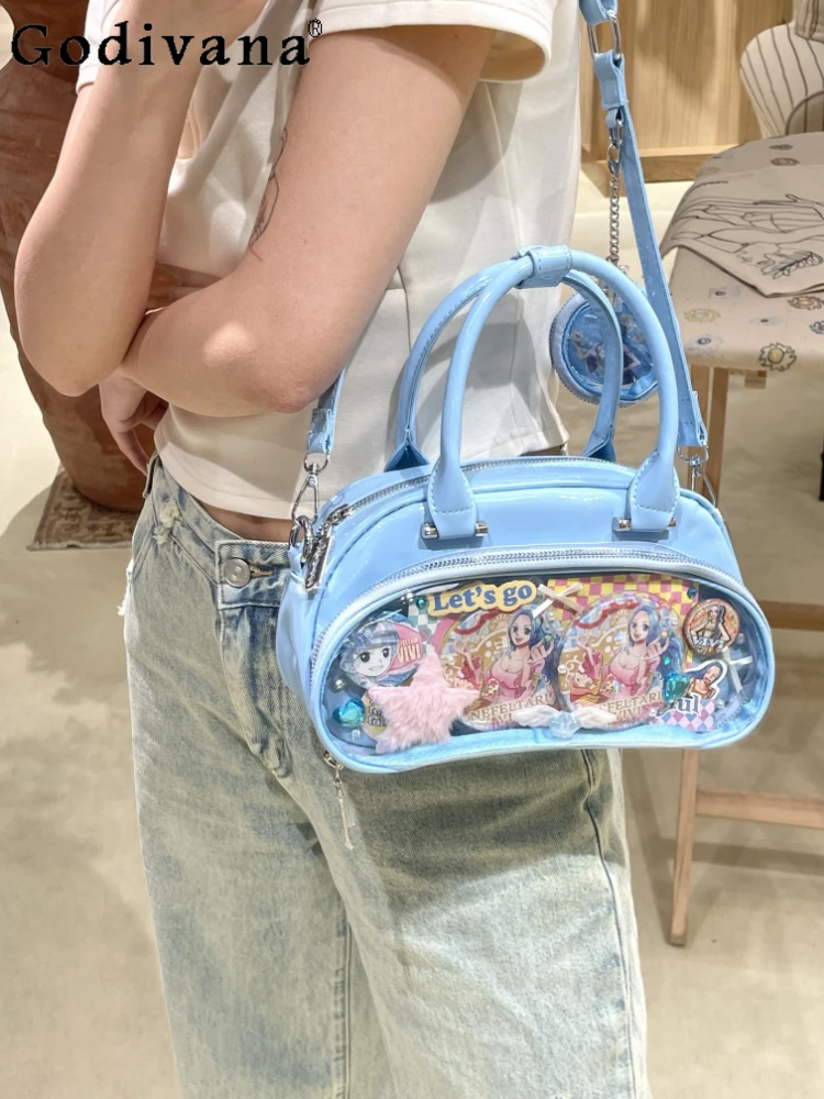 Fashion Commuter All-Match Casual Women's Cross-Body Bag Shoulder Bags Japanese Style Sweet Cute Ladies Horizontal Square Bags