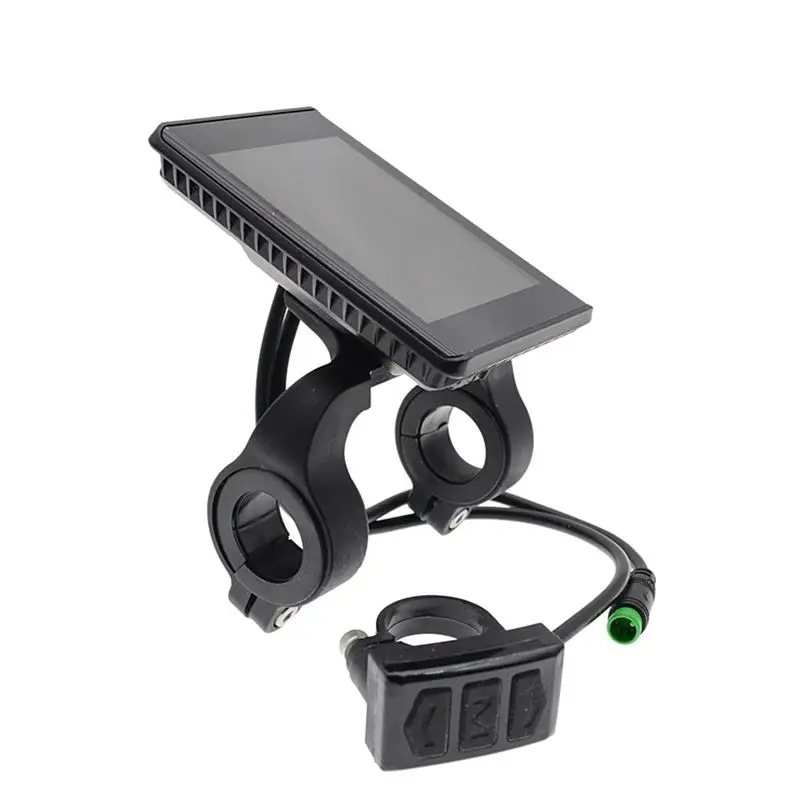 abhy-電動自転車ディスプレイメーター-24v-36v-48v-電動スクーターlcdパネル-usb付き-電動自転車スクーター部品-5ピン防水