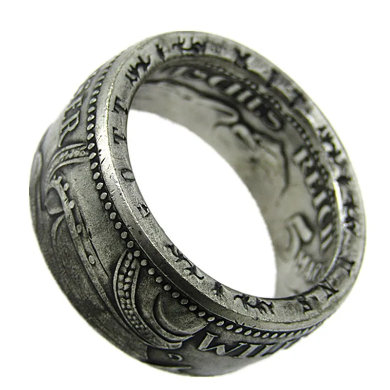 

Germany Silver 5 MARK 1913 Copper-nickel Alloy Coin Ring Handmade In Sizes 8-16