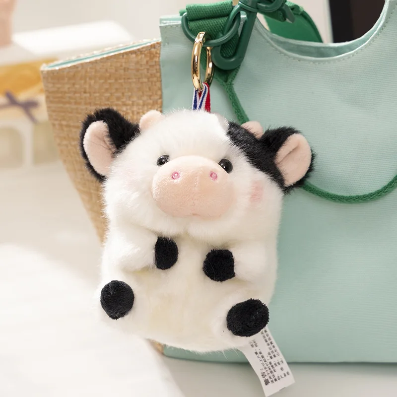 

12CM Cow Stuffed Plush Doll Stuffed Animals Toys For Kids Children Gifts Plush Pendant Keychain Boys Children Birthday Gift