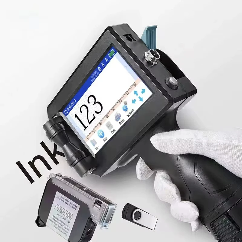 Tij Handheld Inkjet Printer With XP600 Print Head Validity Period Coding QR Code Printer For Carton Egg Portable Coding Machine
