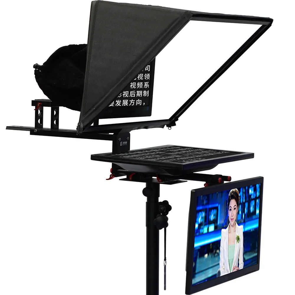 Transmissão Studio Camera Teleprompter, Preservativos Atacado, 22"