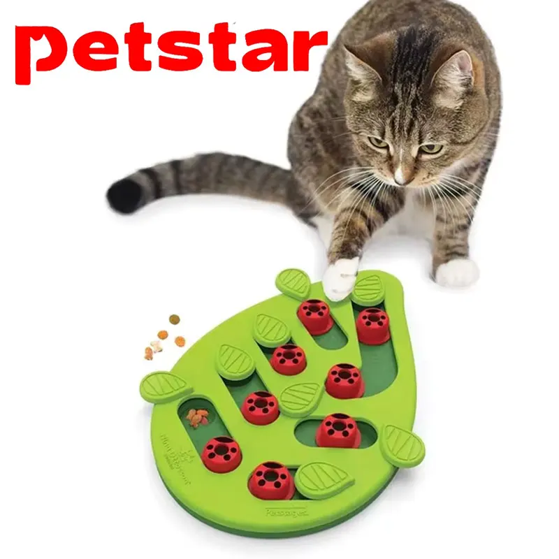 

Leaf Shape Pets Slow Food Feeder Puzzle Cat Interactive Toys Funny Kitten Leaks Food Toys Dogs Cats Snack Dispenser Pet Supplies