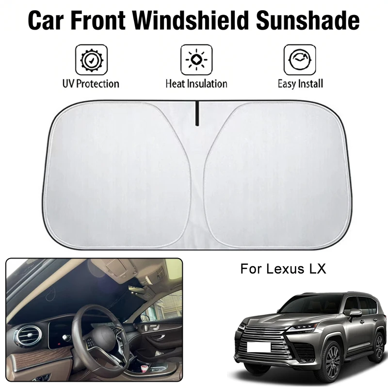 

Foldable Car Windshield Sun Shade UV Block Heat Insulation For Lexus LX Interior Protection Accessories