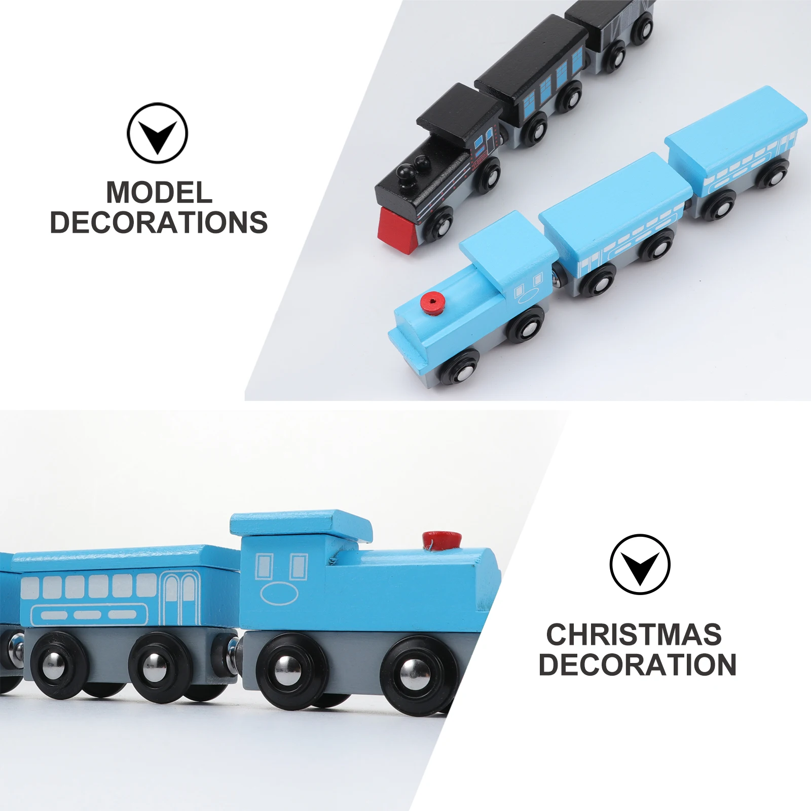 

6 Pcs Wooden Splicing Train Kids Toys Plaything Educational Funny Magnetic Child