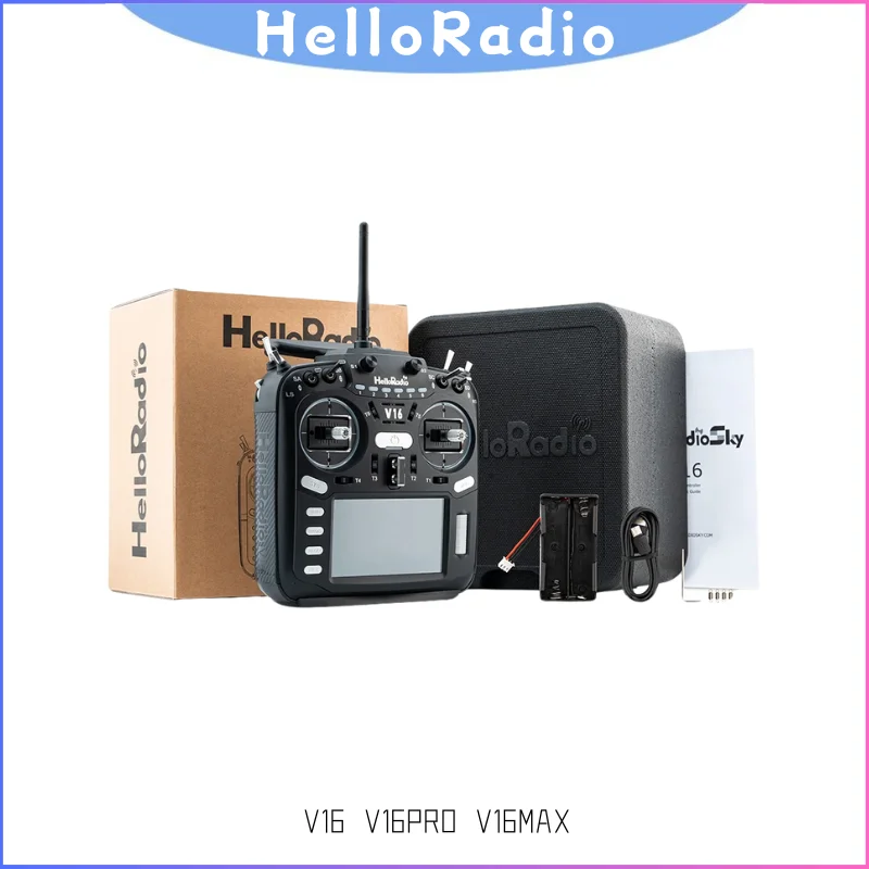 HelloRadio V16 PRO MAX ELRS 4in1 2.4 جيجا هرتز اليد اليسرى خنق ناقل موجات الراديو لطائرات السباق بدون طيار FPV طائرات RC نموذجية