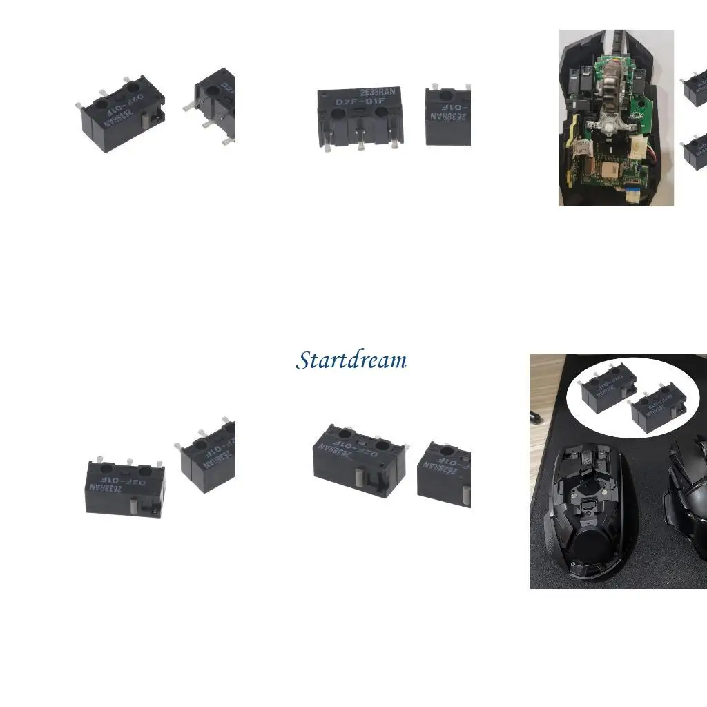 High Precisions D2F-01F 0.7N Authentic Mouse Microswitch 20M Clicks for G502 GPW Keyboard Mouse Button 2PCS K92C