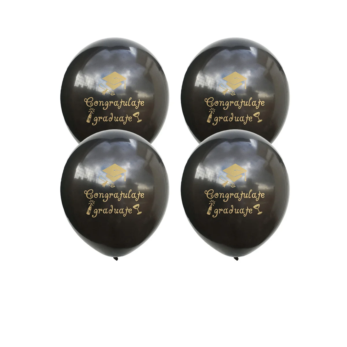 

20Pcs Black Rubber Graduation Balloons 12 Inch Latex Party Balloons Congratulate Graduate Graduation Party Decoration
