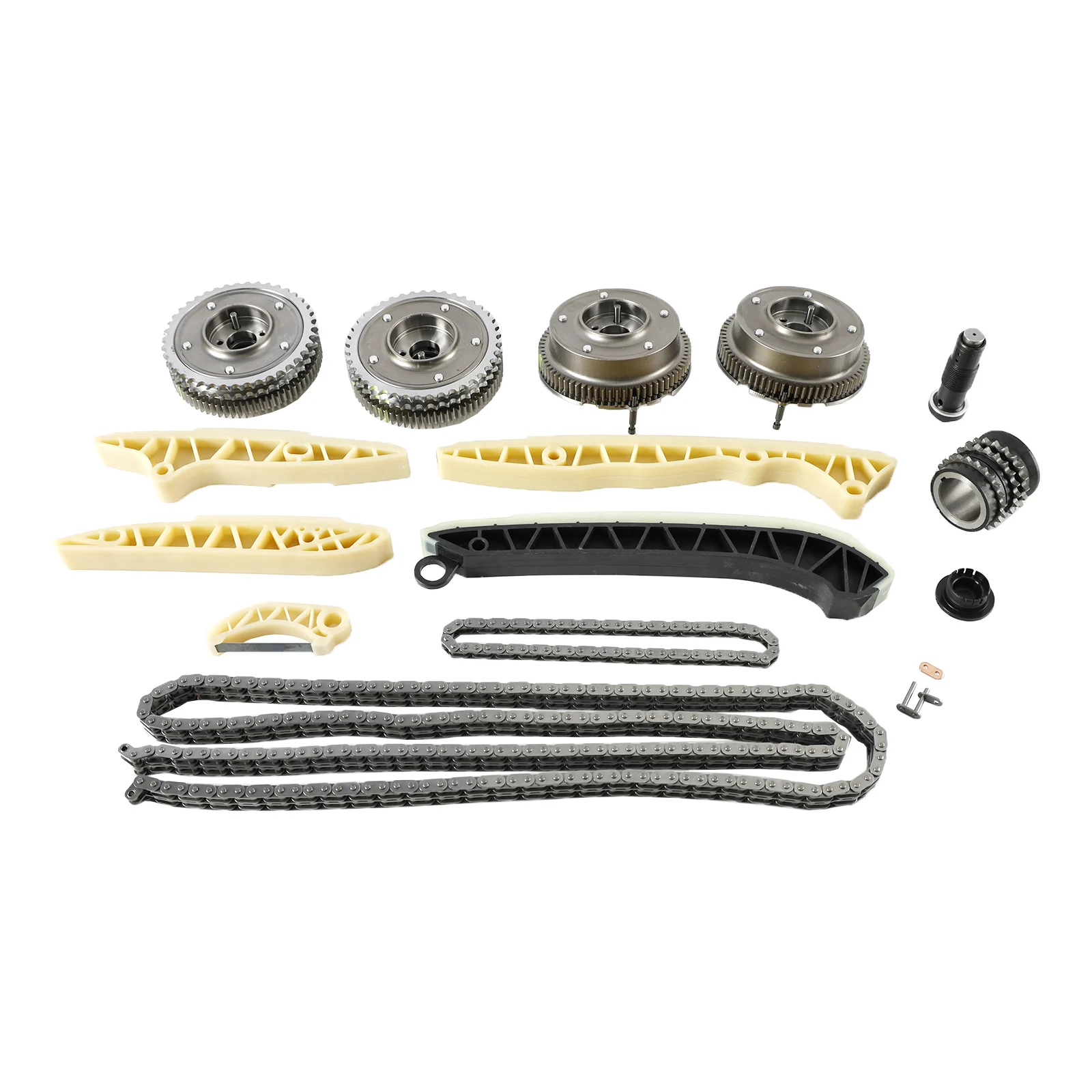 Timing Chain Kit 4× Camshaft Adjusters for Mercedes W164 ML350 ML450 ML550