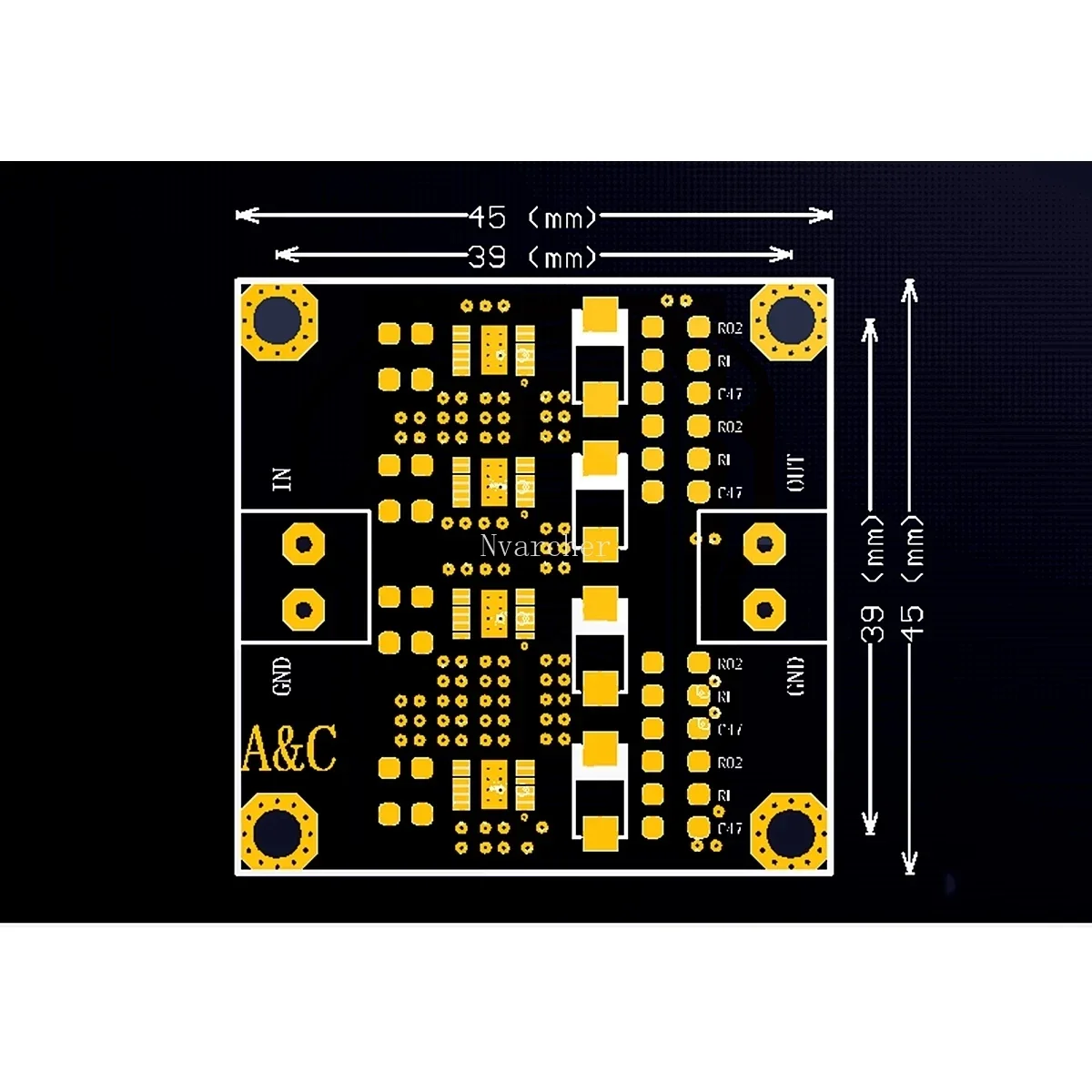 Nvarcher 4 paralelo 2A LT3045 módulo de fonte de alimentação regulada linear de baixo ruído para placa DAC