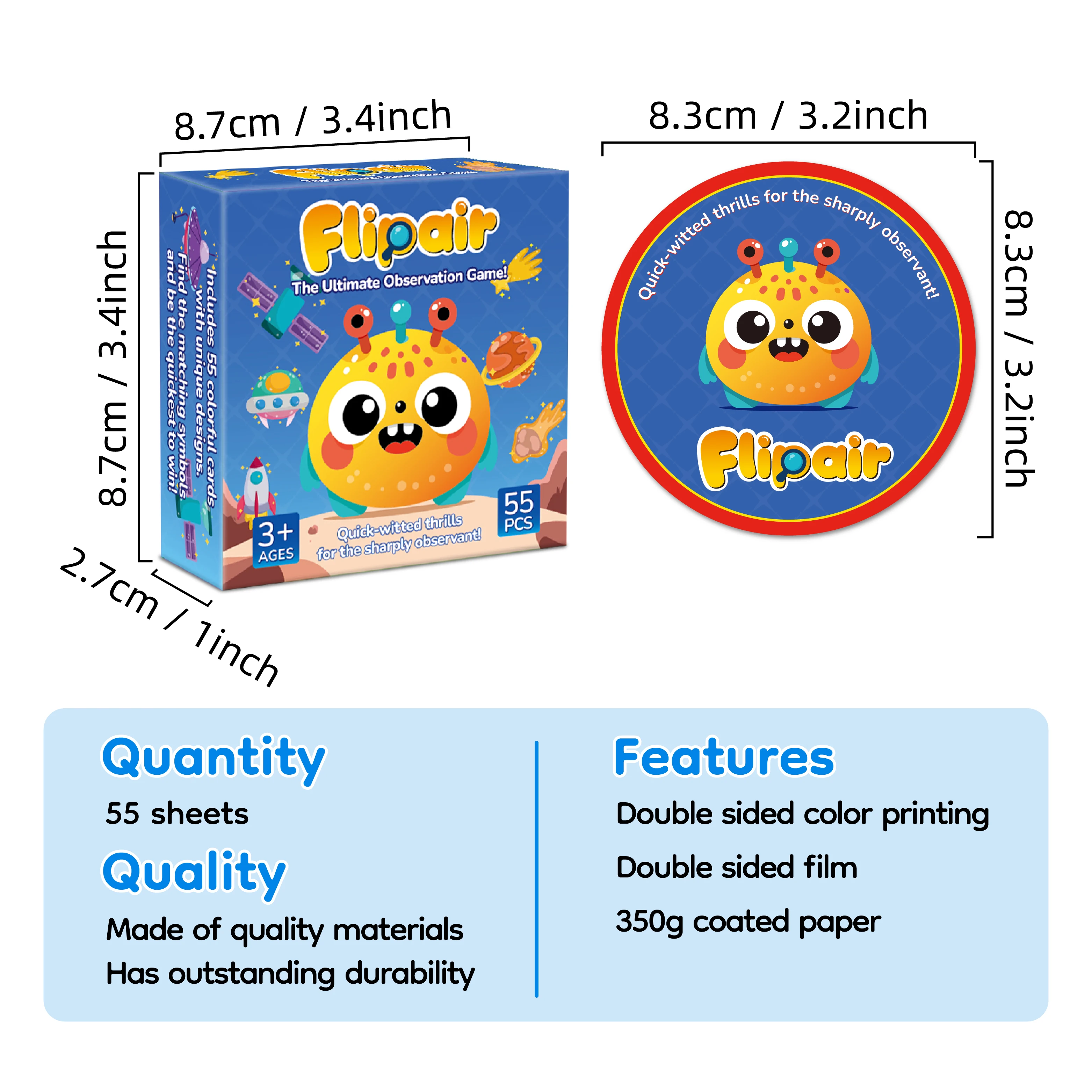 ألعاب الورق المطابقة بأنماط سريعة، وتدريبات تركيز الذاكرة، ولعبة الإدراك المرئي للعائلة والمدرسة والحفلات والسفر