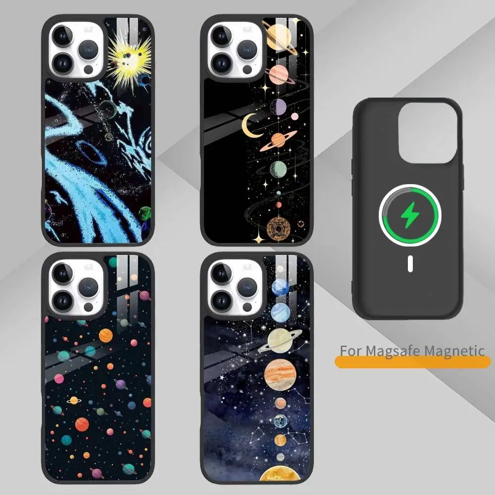 

Starry Night whimsical landscape Phone Case For iPhone 17,16,15,14,13,Pro,Max,Plus,Magnetic For Magsafe Wireless Charging