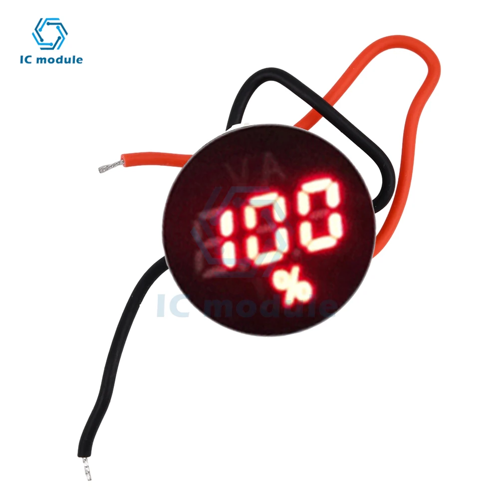 2-przewodowy woltomierz cyfrowy alarmowy wysokiego poziomu prądu stałego 4-130V tester monitor napięcia LED 7.4V 12V 15V 24V kable rozruchowe