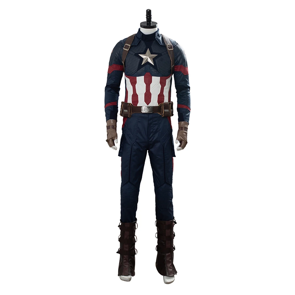 Adult Captain Cosplay Costume Steve America Disguise Men Clothes Fantasia Superhero Outfits Halloween Carnival Party Suit