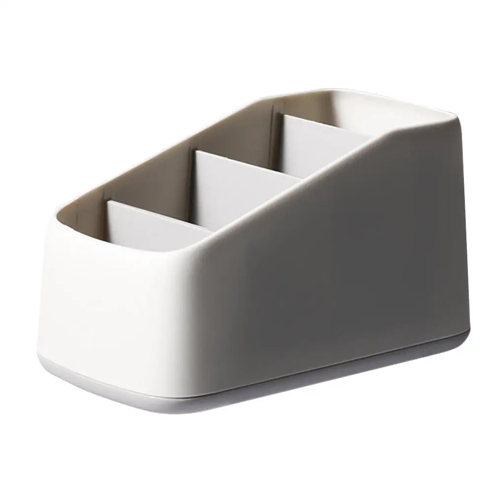 

Remote Control Storage Box Desk Organizer Grey Bins Container Student Creative Plastic Home Office Bedroom Bathroom Countertops