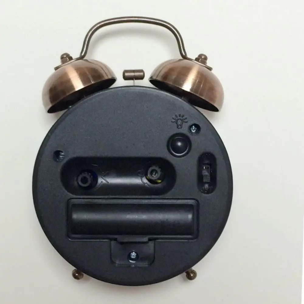 

Creative Classical Alarm Clock Super Loud Double Bell Retro Alarm Clock Mute Type with Night Light Silent Table Clock