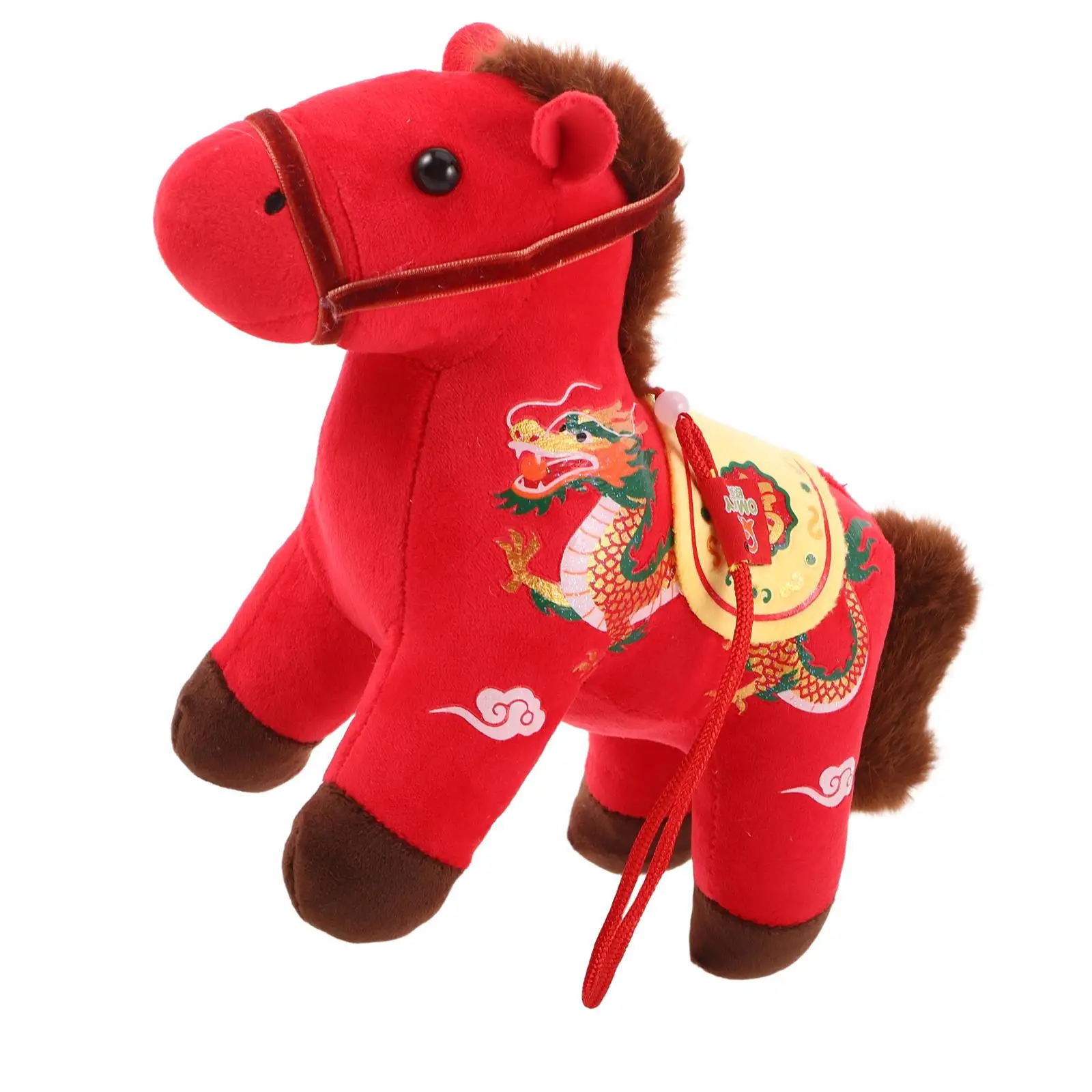 

Cute Horse Stuffed Animal Pendant 2026 Chinese Zodiac Year Mascot for Bag Keychain Home Decor - Soft Lightweight Success Symbol