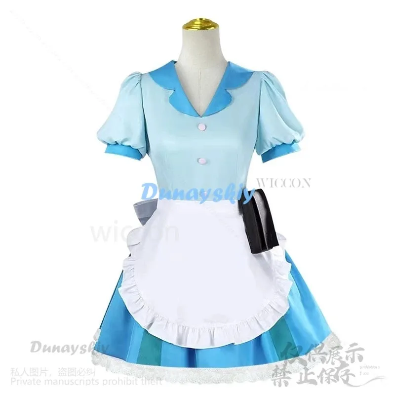 

Аниме Pantyy Stocking Косплей Костюм Розовый Синий Униформа Горничной Платье Прекрасная Лолита Cos Парики Хэллоуин Рождество Карнавальная Одежда;