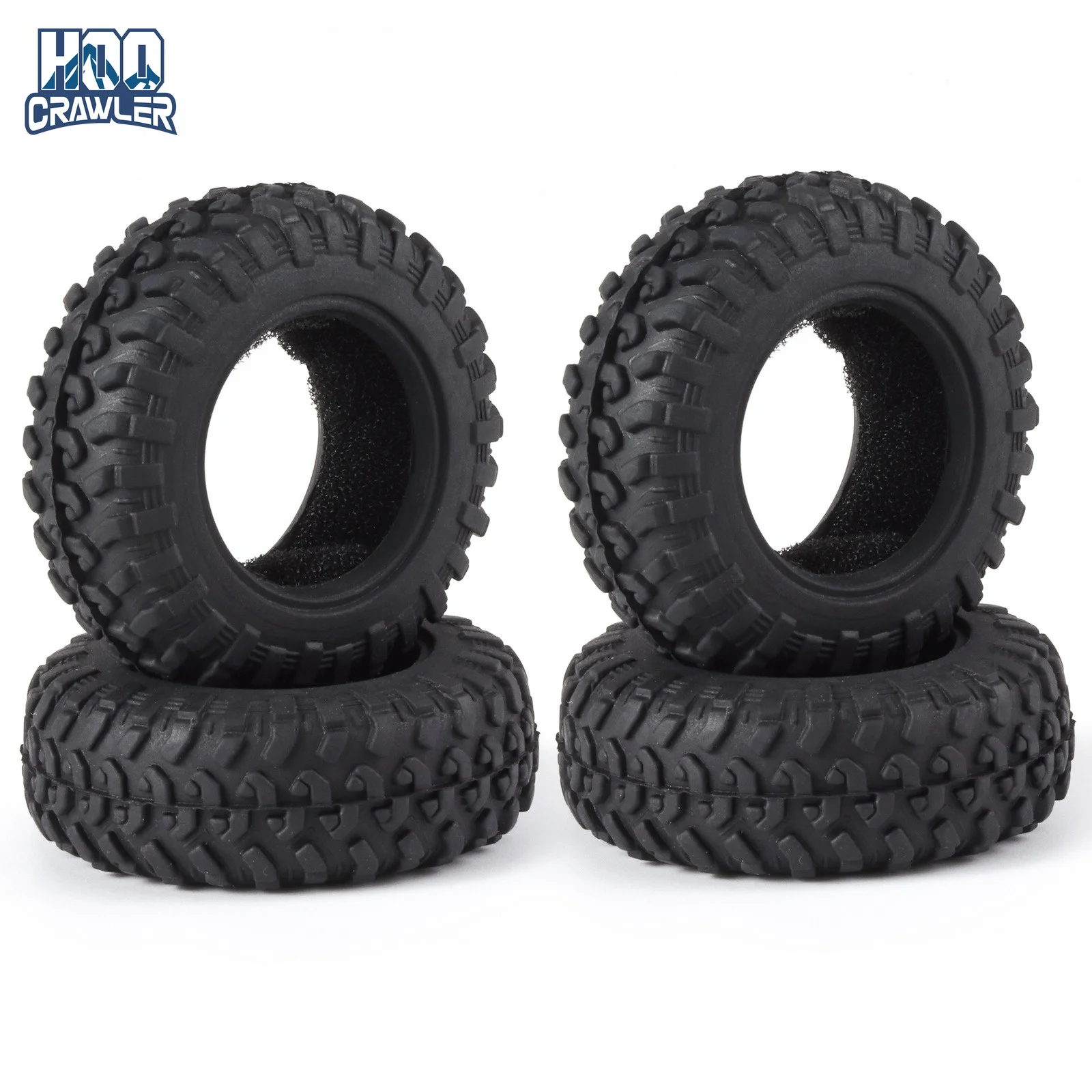 4Pcs 0.8 Inch 42.5*16mm Soft Rubber Tires RC Crawler Upgrade Accessories for 1/30 Axial SCX30 Car Replacement Parts