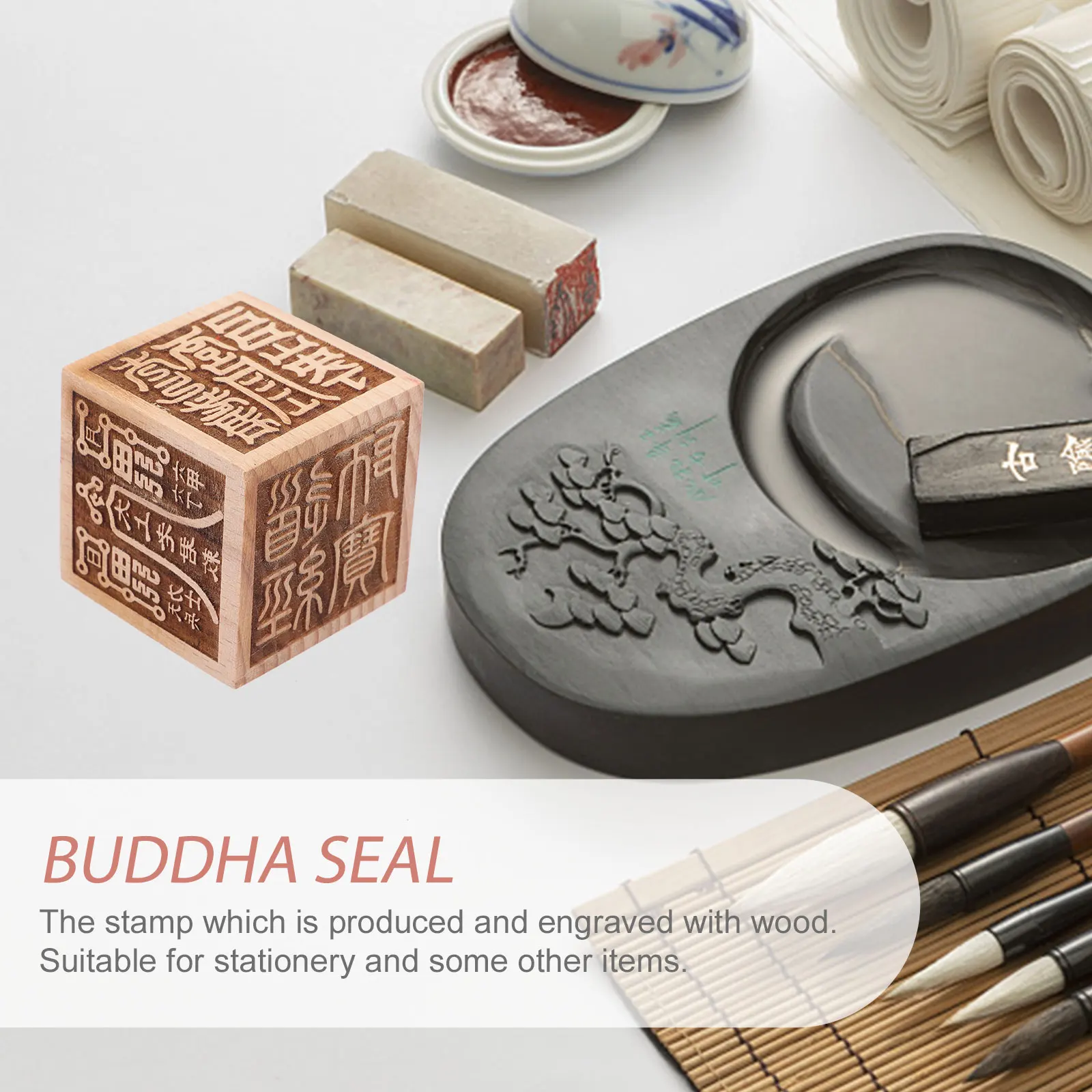 

Buddha Seal Compact Chinese Stamp For Diy Stationery Craft Home Decoration Reusable Desktop Desktop Chinese Stamp Seal