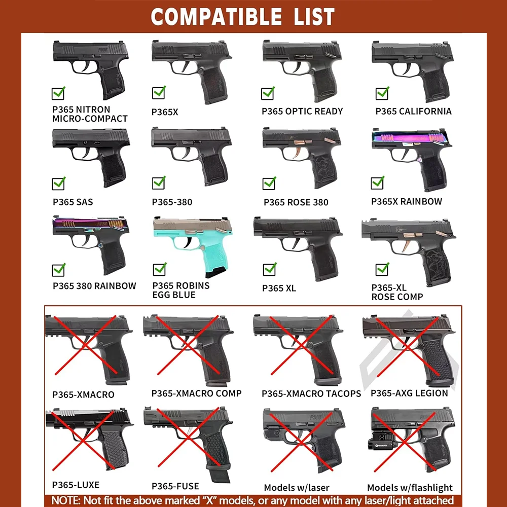 SIG P365 IWB cuero oculta transporte, ajuste y retención, derecha - imagen 5