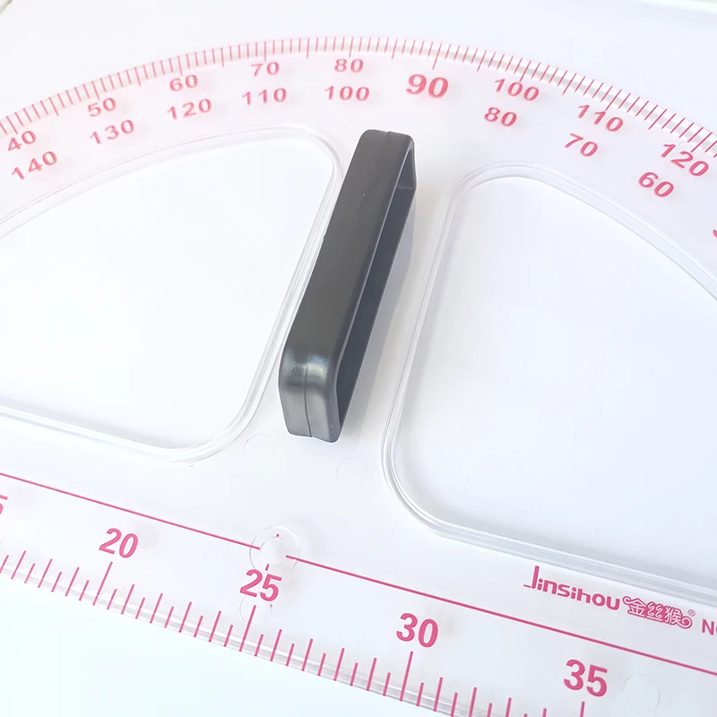 50cm Transparent Protractor with Handle Large Plastic Ruler Math Physics Teacher Drafting Supplies Transportador De Angulos