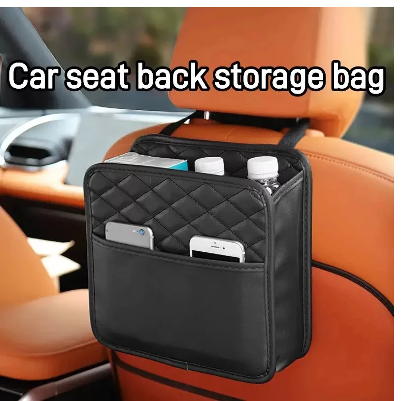 

For most models Multi-functional car seat back storage bag Leather storage bag Garbage bag Foldable storage bag Car Accessories