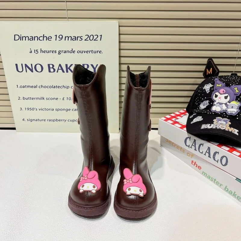 الحلو بلدي ميلودي قلادة Kawaii سانريو أنيمي أحذية طويلة 2025 لطيف الأطفال أحذية من الجلد الأطفال موضة هدايا للأطفال #2