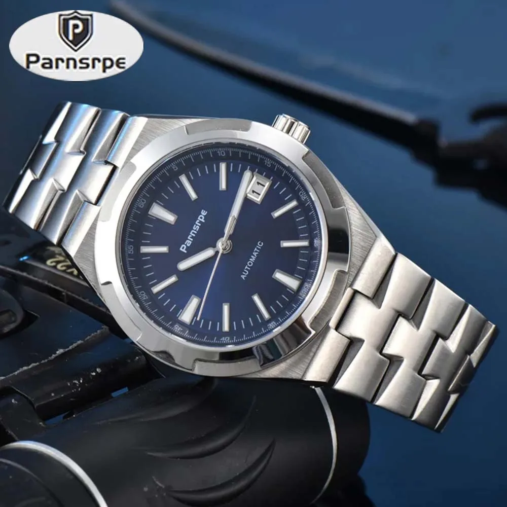 Parnsrpe - Men's Business Fashion Mechanical Watch, NH35, Sapphire, High Quality Stainless Steel Strap, Elegant Watch