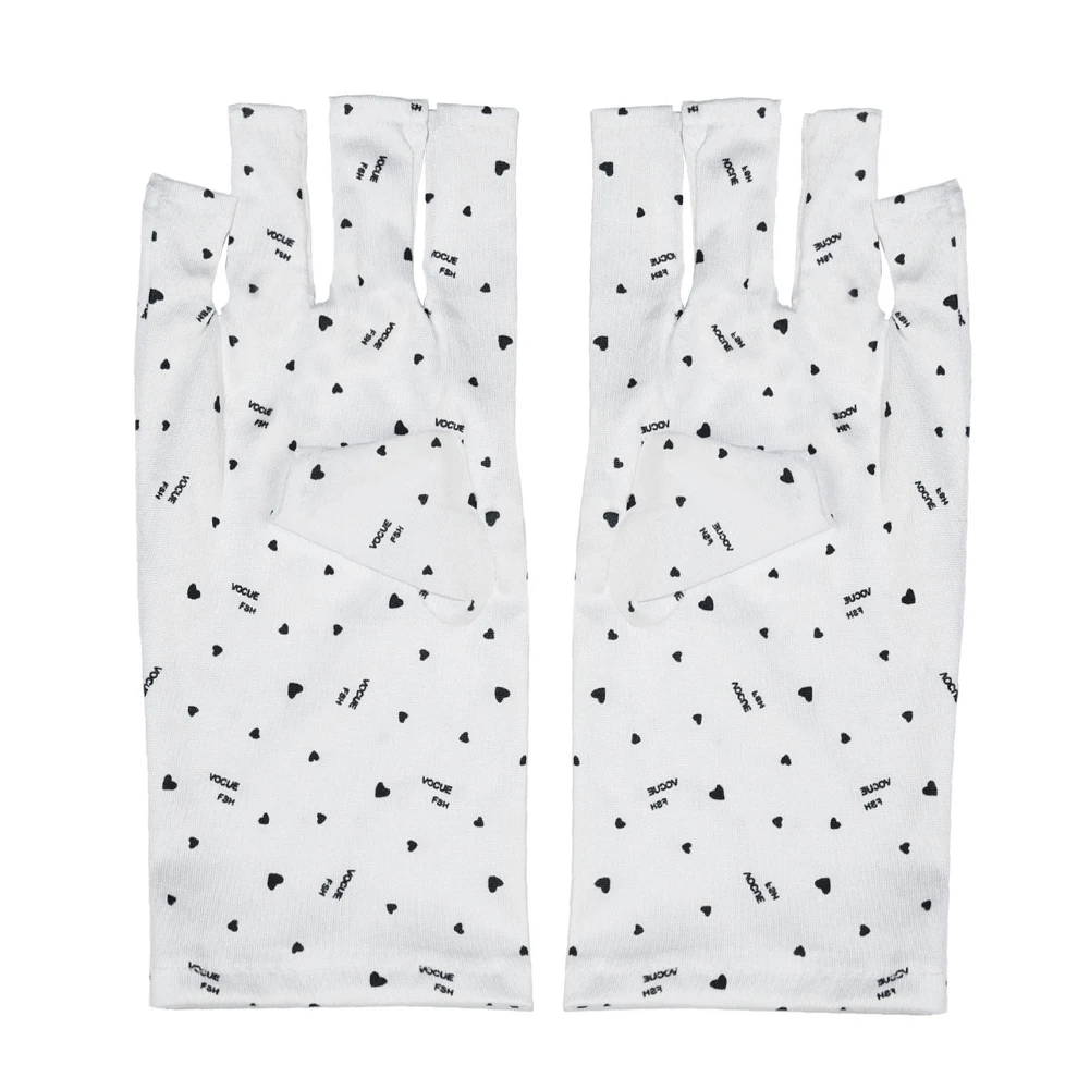 Rękawiczki chroniące przed promieniowaniem UV, chroniące dłonie, do manicure, pielęgnacji skóry, bez palców, anty-UV, rękawiczki do lampy żelowej do paznokci.