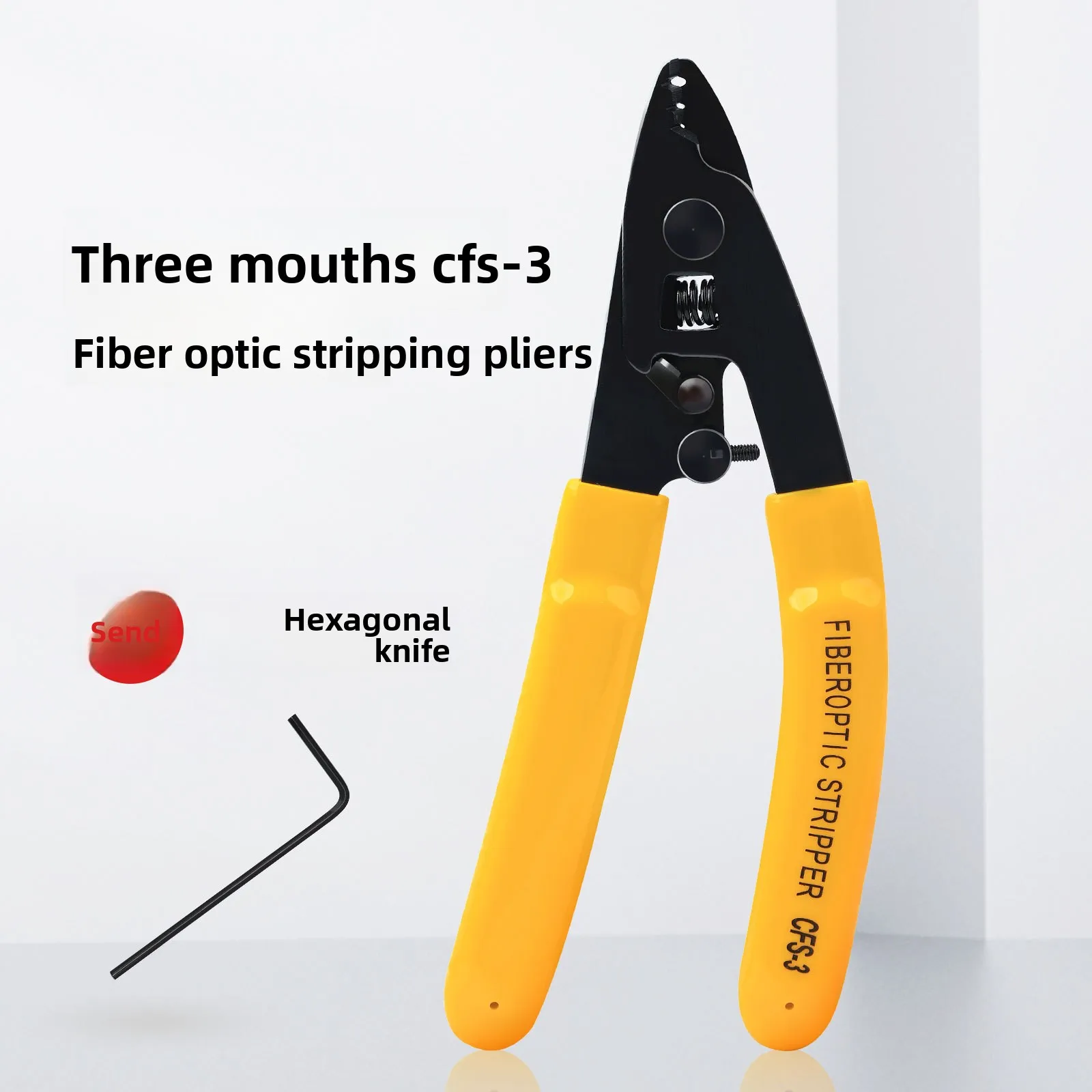 JZD Miller Fiber Stripping Pliers CFS 3 Three Port Pliers Precision Designed for Drop Cable Coating Layer Stripping Tool Parts