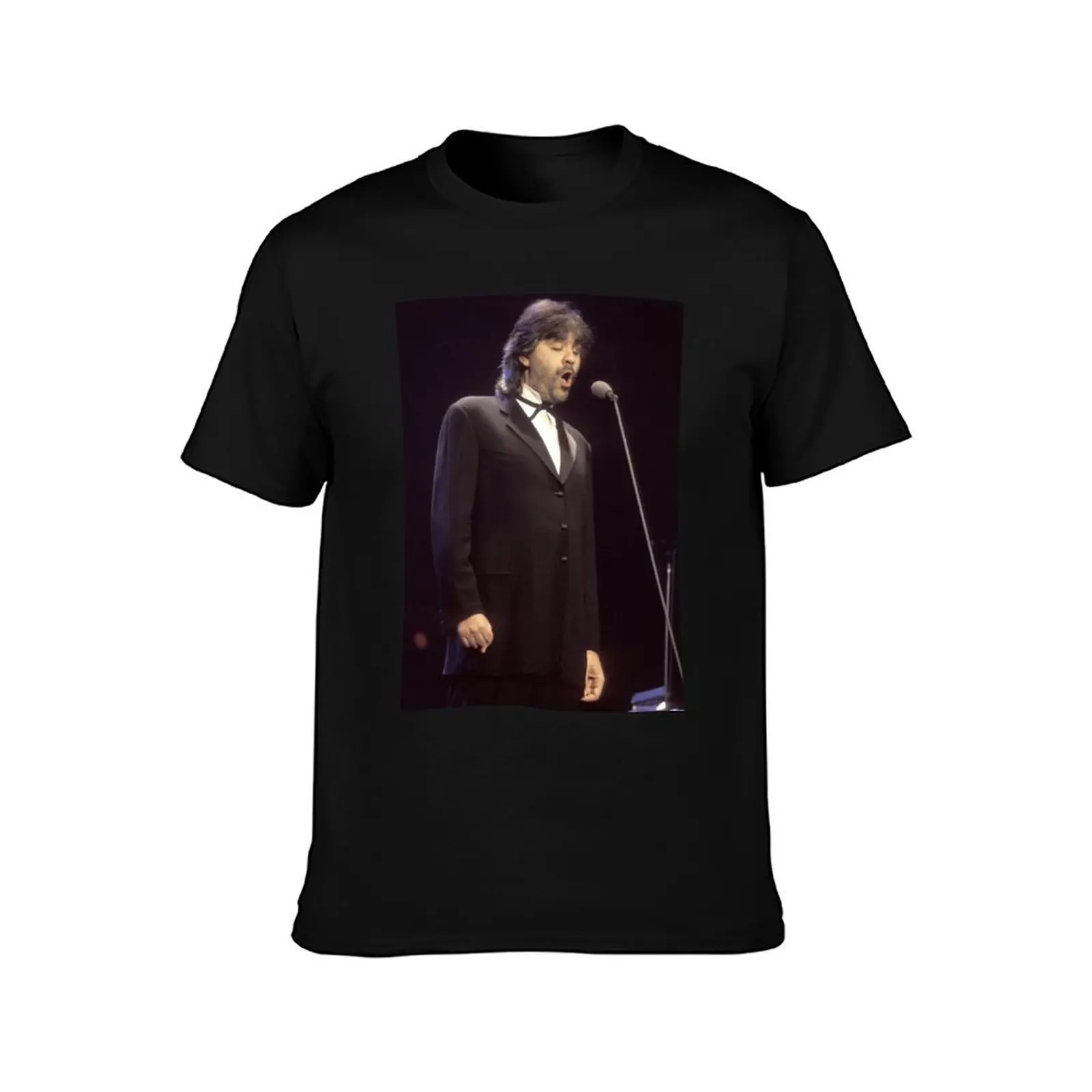 Women Men Andrea Bocelli Photograph Cool Gifts T-Shirt Simple Solid Color Crew Neck Tee T-Shirt