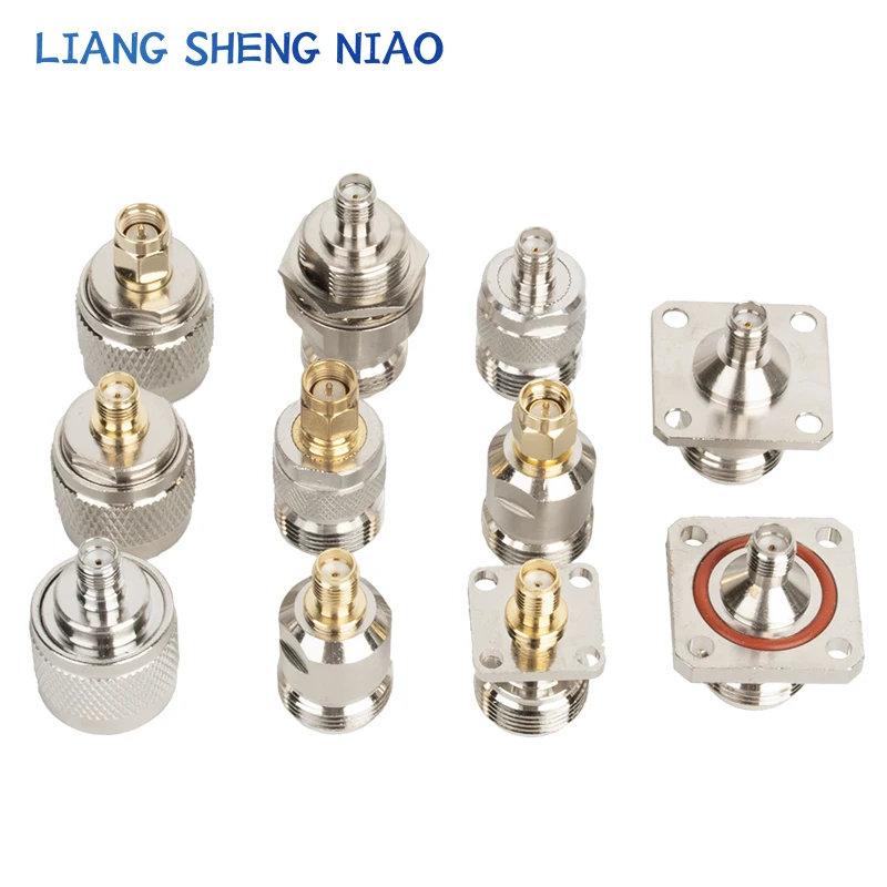 1Pcs SMA to TNC Male plug & Female jack BNC to SMA RF Coaxial Adapter connector Test Converter Brass F female to SMA male plug