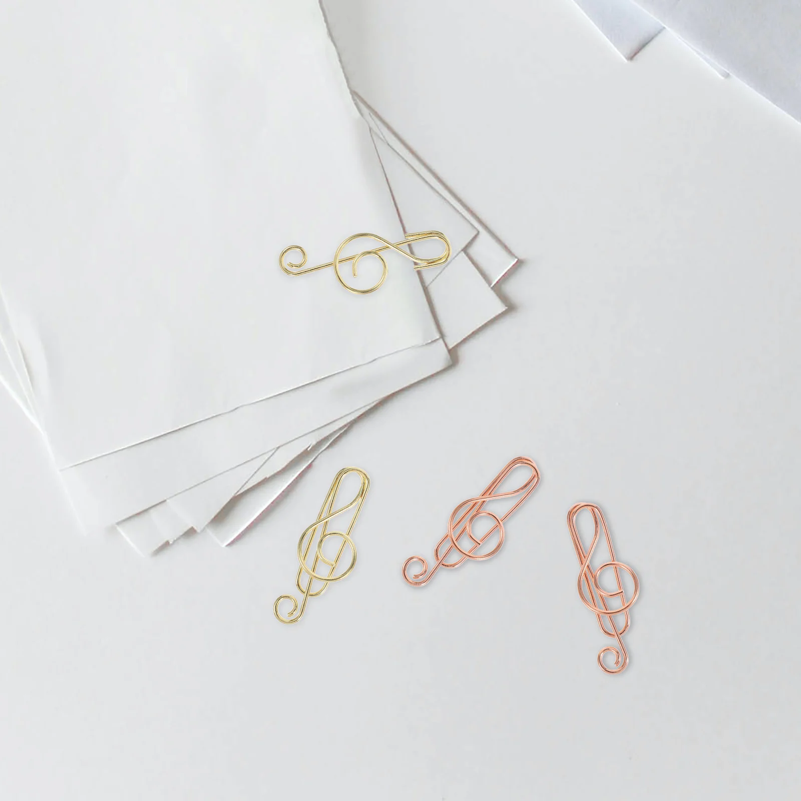 

40pcs Music Paper Metal Musical Notes Funny Treble Clef Clips For Desk Bookmark Office School Notebook Document Binder Page