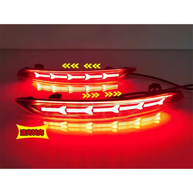 CAPQX 1 Pair Modifying LED Rear Bumper Light Lamp For Geely Emgrand 4th 2022-2024 Rear Bumper Fog Light Fog Lamp Rear Foglight